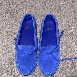 J.Crew Blue Suede Loafers
